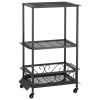 VEVOR Fishing Rod Holder for 10-Rods, Mobile Fishing Pole Rack Cart with Wheels, Fish Gear Equipment Organizer for Garage Home Indoor Use