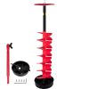 VEVOR Ice Drill Auger, 6" Diameter Nylon Ice Auger, 39" Length Ice Auger Bit,Auger Drill with 11.8" Extension Rod,Auger Bit with Drill Adapter