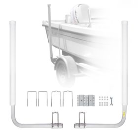 VEVOR Boat Trailer Guide, 60″ Adjustable Design Trailer Guide Poles, 2PCS High-Hardness Steel Trailer Guide-Ons, Trailer Guides with PVC Pipes