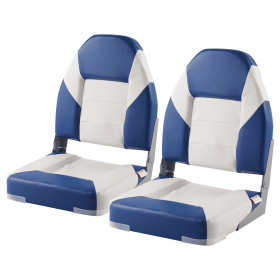 VEVOR Boat Seats, 21.85" High Back Boat Seat, Folding Boat Chair with Thickened Sponge Padding and Hinge
