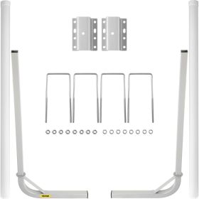 VEVOR Boat Trailer Guide-on, 60", 2PCS Steel Trailer Post Guide ons, with White PVC Tube Covers, Complete Mounting Accessories Included, for Ski Boat
