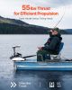 VEVOR Electric Trolling Motor, 55lbs Thrust with GPS, 10-Speed Bow Mounted Saltwater Outboard Boat Motor with Remote Control & LCD Battery Indicator