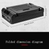 Folding car storage box seat, foldable luggage compartment matte black suitable for family travel, fishing, camping