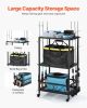 VEVOR Fishing Rod Holder for 10-Rods, Mobile Fishing Pole Rack Cart with Wheels, Fish Gear Equipment Organizer for Garage Home Indoor Use