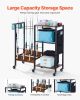 VEVOR Fishing Rod Holder for 12-Rods, Mobile Fishing Pole Rack Cart with Wheels, Fish Gear Equipment Organizer for Garage Home Indoor Use