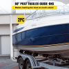 VEVOR Boat Trailer Guide-on, 60", 2PCS Steel Trailer Post Guide ons, with White PVC Tube Covers, Complete Mounting Accessories Included, for Ski Boat