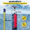 VEVOR Ice Drill Auger, 6" Diameter Nylon Ice Auger, 39" Length Ice Auger Bit,Auger Drill with 11.8" Extension Rod,Auger Bit with Drill Adapter