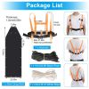 Deer Drag Sled with Dragging Harness Deer Cart Game Hauler Snow Sledding Pad Hunting Gear Supplies with 32.8FT Black Rope 16.1FT White Rope for Huntin