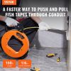 VEVOR Fish Tape, 100 ft, 1/16-inch, Fiberglass Wire Puller with Optimized Housing and Handle, Easy-to-Use Cable Puller Tool