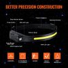 VEVOR 2PCS Rechargeable Headlamp, 350 lumens 230° Wide Beam, 6 Lighting Modes IPX4 Waterproof LED Head Lamp, with Motion Sensor for Camping, Hiking