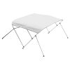 VEVOR 3 Bow Boat Bimini Tops, 600D Polyester Canopy with Aluminum Alloy Frame, Waterproof & Sun Shade Boat Awning Canopy with Storage Bag