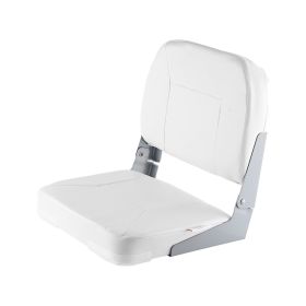 VEVOR Boat Seat, Low Backrest, Folding Fishing Boat Seat with Thickened Sponge Cushion & Waterproof PVC Leather, Aluminum Alloy Hinges (Default: Default)
