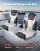 VEVOR Boat Seat, High Backrest, Folding Fishing Boat Seat with Thickened Sponge Cushion & Waterproof PVC Leather, Aluminum Alloy Hinges