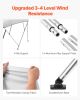 VEVOR 4 Bow Boat Bimini Tops, 600D Polyester Canopy with Aluminum Alloy Frame, Waterproof & Sun Shade Boat Awning Canopy with Storage Bag
